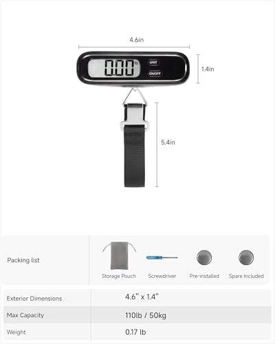 LUGGEX Luggage Weight Scale, Suitcase Scale, Luggage Scale Travel Digital
