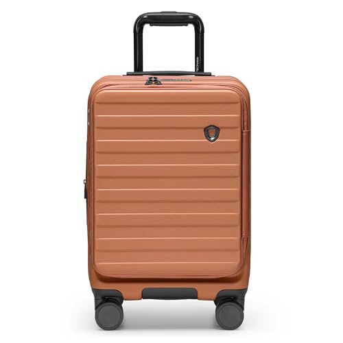 Traveler's Choice Novia Top Opening Expandable Polycarbonate Luggage with Spinner Wheels, Autumn Leaves, 21-Inch Carry-on