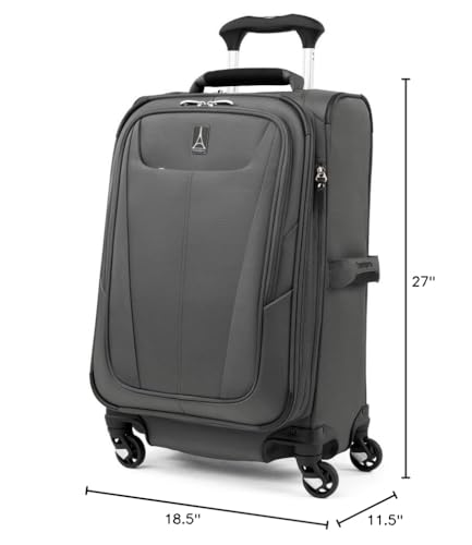 Travelpro Maxlite 5 Softside Expandable Luggage with 4 Spinner Wheels, Lightweight Suitcase, Men and Women, Shadow Grey, 2-Piece Set (21/25)