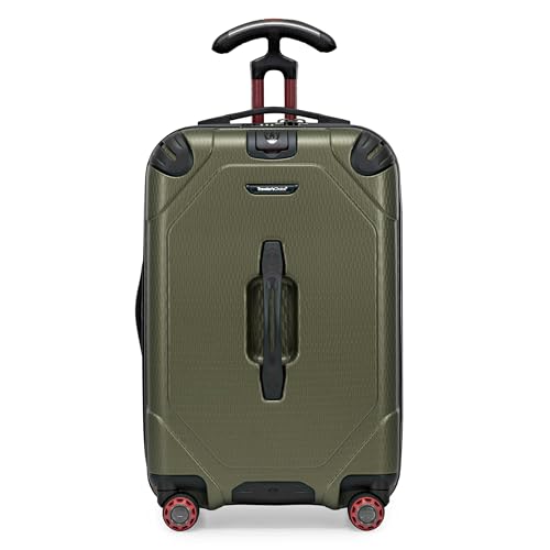 Traveler's Choice Maxporter II Polycarbonate Hardside Trunk with Spinner Wheels, Green, 22-Inch Carry-on Luggage