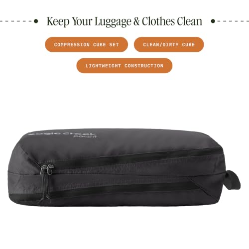 Eagle Creek Pack-It Isolate Carry-On Set - Compact Compression Cube Set for Optimizing Luggage Space - Convenient Top Handle - Internal Storage Divider - Water-Resistant - Washable - Black