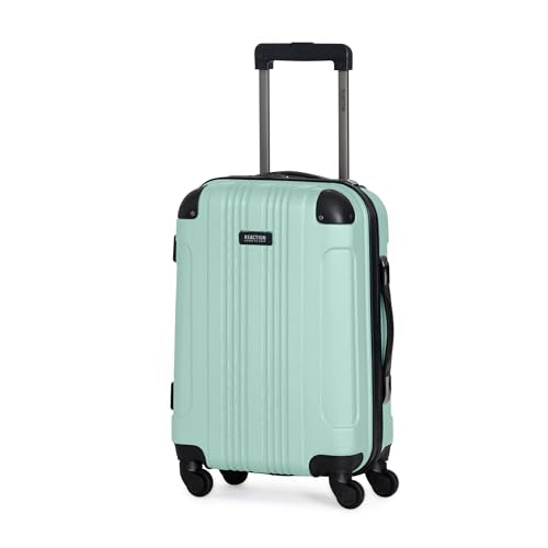 Kenneth Cole REACTION Out of Bounds Lightweight Hardshell 4-Wheel Spinner Luggage, Mint Blue, 20-Inch Carry On
