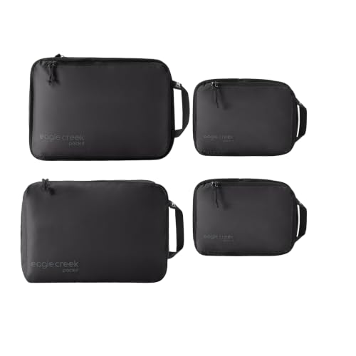 Eagle Creek Pack-It Isolate Carry-On Set - Compact Compression Cube Set for Optimizing Luggage Space - Convenient Top Handle - Internal Storage Divider - Water-Resistant - Washable - Black