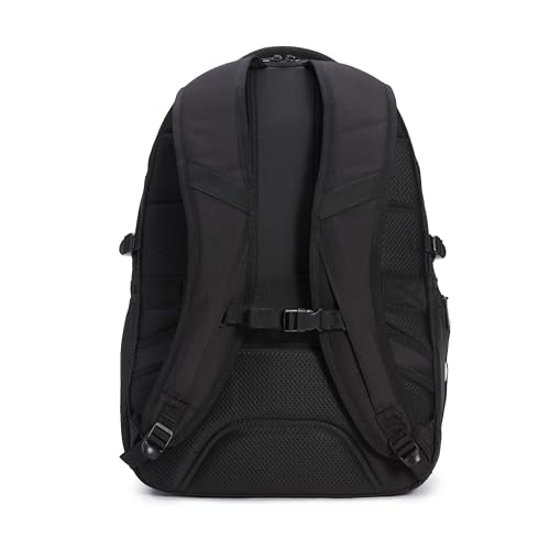 Amazon Basics Travel Laptop Backpack with Multiple Pockets and Compartments for 17 in / 43.1 cm Laptop, Water Resistant, Spacious with Padded Shoulder Straps, Black