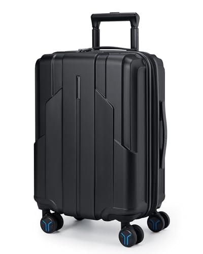 BAGSMART Expandable – Hardside Carry-On – Black for 22x14x9 carry-on luggage