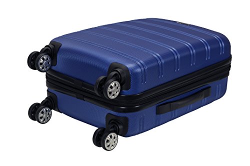 Rockland Melbourne Hardside Expandable Spinner Wheel Luggage, Carry-On 20", Blue