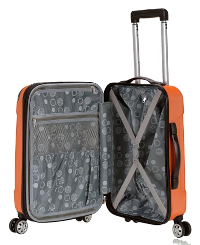Rockland London Hardside Spinner Wheel Luggage, Carry-On 20", Orange