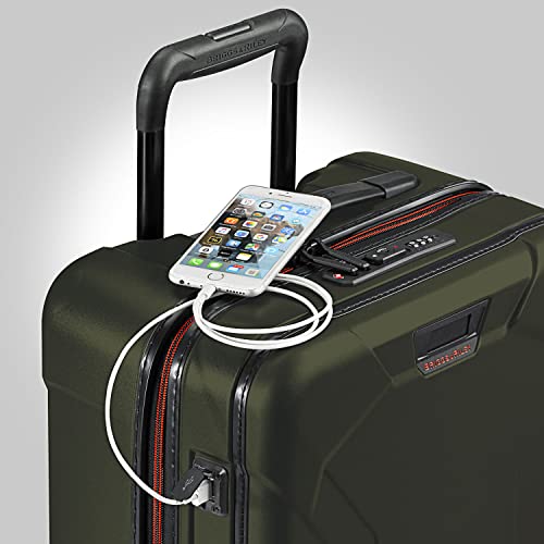 Briggs & Riley International 21" Carry On Spinner - Luggage for Travel, Suitcases with Wheels, Hardside Rolling Bag for Men & Women, Self-Repairing Zipper - Torq Collection, Hunter Green