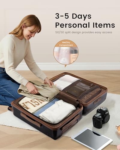 LOVEVOOK Carry On Luggage 22x14x9 Airline Approved, 20 Inch Hard Shell Suitcases with Spinner Wheels, PC Hardside Small Carry On Suitcase with TSA Lock for Women Men Travel