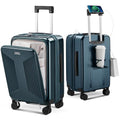 CASELLY Carry on Luggage Top opening Suitcases, Expandable with Cup Holder and USB Charging Port,Lightweight with Front Pocket Rolling Suitcases with Spinner Wheels
