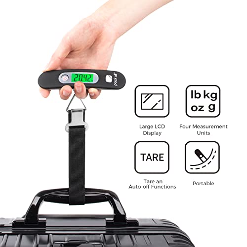 pack all Digital Luggage Scale for Travel, 110Lbs Capacity, 0.1Lb Precision