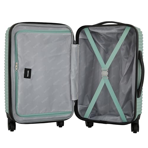 kensie Women's Hillsboro Luggage & Travel Bags Set, Green Granite, 20" Carry-On