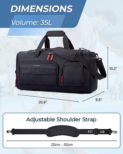 BAGSMART Gym Bag for Women & Men, 35L/63L Sports Travel Duffel Backpack with Shoe Compartment Laptop Compartment, Water Resistant Carry On Weekender Bag for Airplane