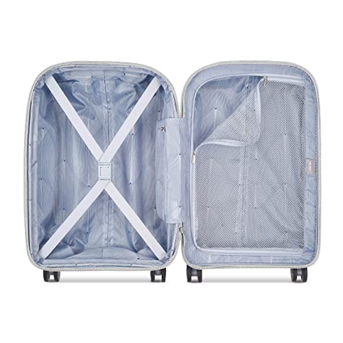 DELSEY PARIS Clavel Hardside Expandable Luggage with Spinner Wheels, White, Carry-On 19 Inch