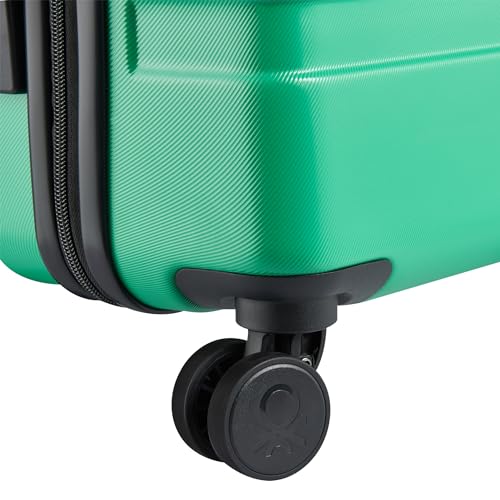 United Colors of Benetton Now! Hardside Luggage with Spinner Wheels, Green, Carry-On 19 Inch