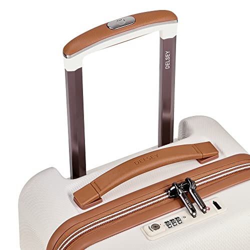 DELSEY PARIS Chatelet Air 2.0 - Hardside Carry-On Luggage 19 Inch - 360° Spinner Wheels - TSA Lock - USB Port - Lightweight Polycarbonate Travel Suitcase, Angora