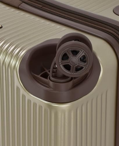 London Fog Brentwood IV 20" Expandable Spinner Carry-on Hardside, Latte
