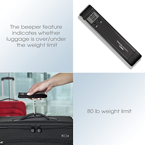 Conair Digital Luggage Scale, Luggage Weight Scale, 80lbs Scale with Overweight Alert in Black by Travel Smart