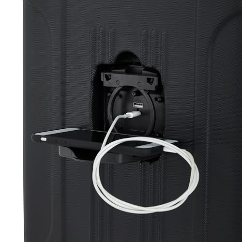 Travelers Club Chicago Plus Hardside Luggage, Black, 20" Carry-On