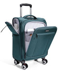 ECOHUB Carry On Luggage Airline Approved, 21 Inch Height Softside Carry On Suitcase with Spring Shock-Absorbing Spinner Wheels, Lightweight Travel Luggage with TSA Lock, Fits 22x14x9 Carry-On Bag