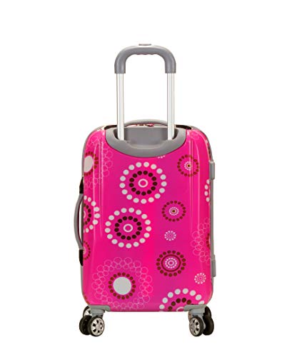 Rockland Vision Hardside Spinner Wheel Luggage, Carry-On 20", Pink Pearl