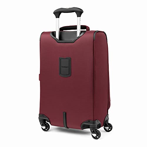 Travelpro Maxlite 5 Softside Expandable Luggage with 4 Spinner Wheels, Lightweight Suitcase, Men and Women, Burgundy, Carry-on 21-Inch