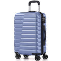 Coolife Carry On Luggage Airline Approved with Spinner Wheels, Hard Shell Suitcase TSA Lock Lightweight Travel Luggage 20-inch,Blue