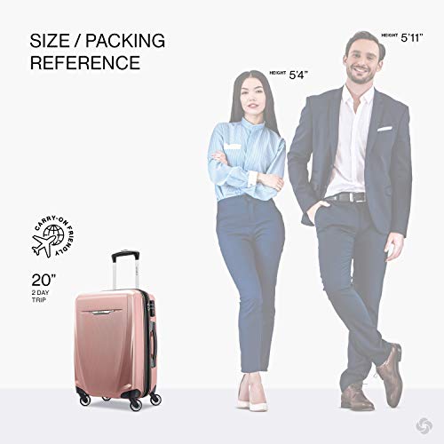 Samsonite Winfield 3 DLX Hardside Luggage with Spinners, Carry-On 20-Inch, Rose