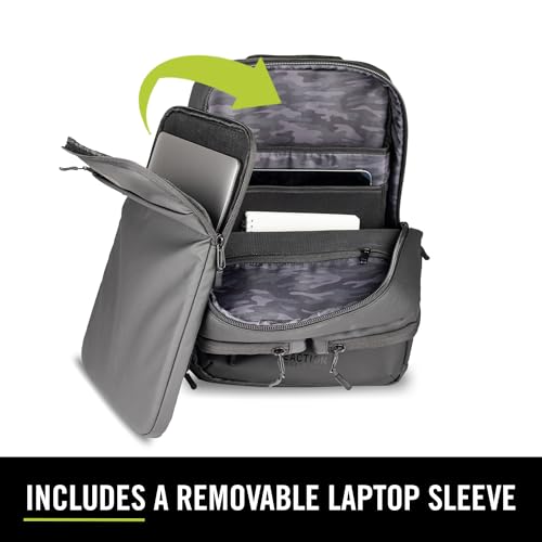 The Kenneth Cole REACTION Ryder 17-Inch Coated Polyester Travel Laptop Backpack Bag, Black