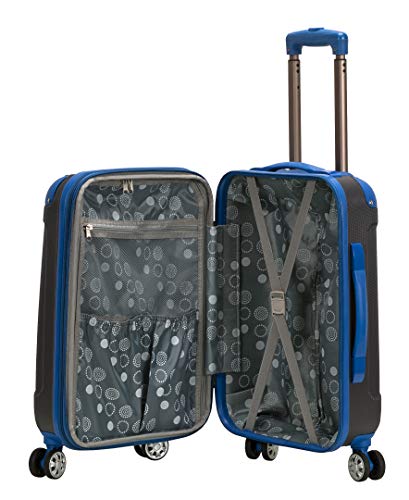 Rockland London Hardside Spinner Wheel Luggage, Carry-On 20", Two Tone Grey