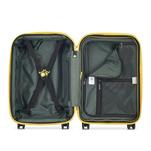 DELSEY PARIS Rempart Hardside Expandable Luggage with Spinner Wheels, Army Green, Carry-On 19 Inch