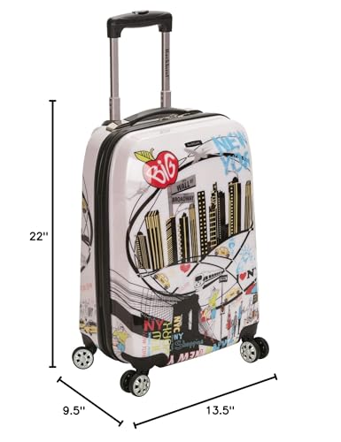Rockland Departure Hardside Spinner Wheel Luggage, Carry-On 20", New York