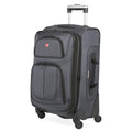 SWISSGEAR Sion Carry-On Spinner Luggage, Softside Expandable, Lightweight Suitcase, Dark Grey, 22.75-Inch