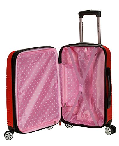 Rockland Melbourne Hardside Expandable Spinner Wheel Luggage, Carry-On 20", Red