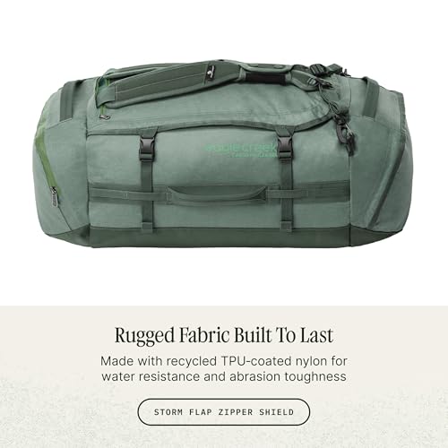 Eagle Creek Cargo Hauler Duffel Bag - Carry-On Duffel Bag for Travel - Easy Access Compartments - Lockable Zipper Opening - Water Resistant - Duck Green - 60L