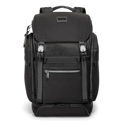 TUMI - Alpha Bravo Expedition Flap Backpack - Large Carry On Backpack - 21.0" X 12.5" X 7.5" - Fits up to 17" Laptop - Black