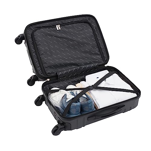 Wrangler Astral Hardside Luggage, Dark Shadow, 22-Inch Carry-On