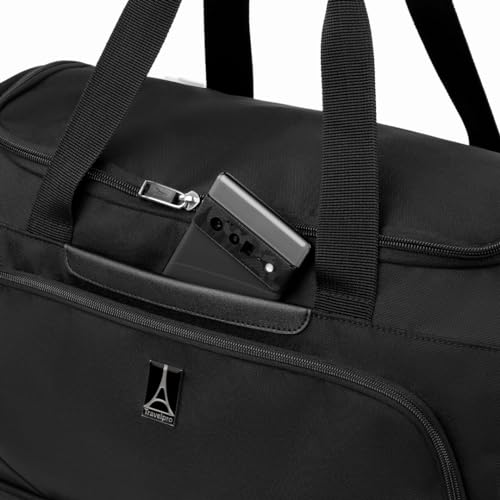 Travelpro Maxlite 5 Carry-On Weekender with Drop-Bottom Compartment, Lightweight Overnight Travel Duffel Bag, 19-Inch — Black