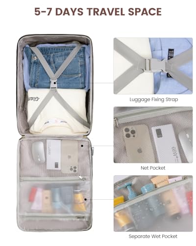 LOVEVOOK 40L Travel Backpack for Women & Men, Airline Approved Carry On Luggage with 3 Packing Cubes, TSA Overnight Bags, Waterproof Personal Item Bag, Weekender Essentials Backpacks fits 17" Laptop