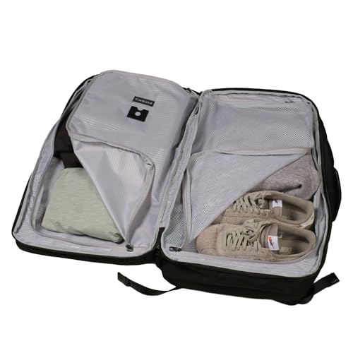 Timbuk2 Relo 25L Personal Item Backpack — Flight Approved Carry On, Clamshell, Laptop Sleeve, Waterproof Zippers, Underseat Bag, Fits 15" Laptop, Women & Men, Black