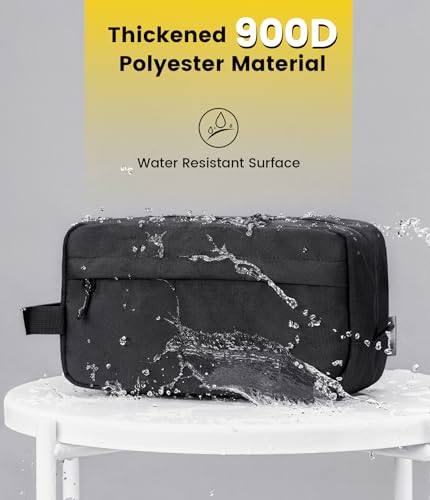 Vorspack Travel Toiletry Bag for Men - Hanging Toiletries Bag Water Resistant Travel Bag for Toiletries Accessories - Black