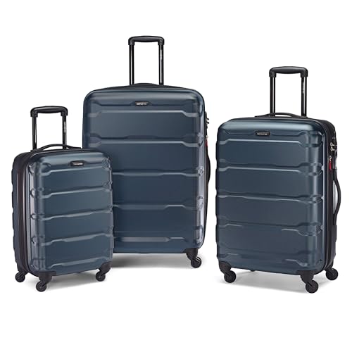 Samsonite Omni PC Hardside Expandable Luggage with Spinner Wheels, Teal, Carry-On 20-Inch