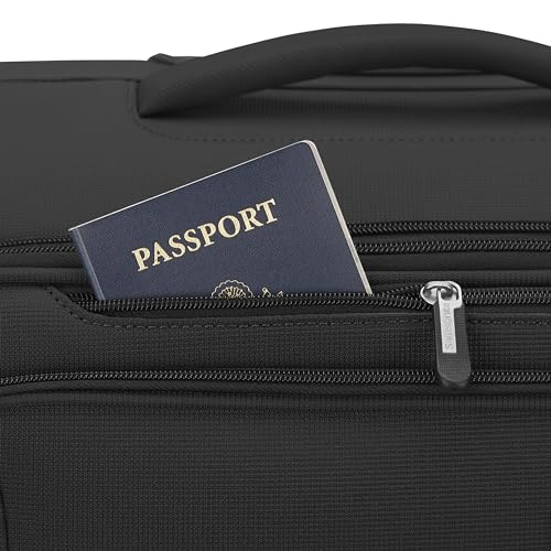 Samsonite Saire LTE Softside Expandable Luggage with Spinner Wheels, Black, 3-Piece Set (Carry On/Medium/Large)