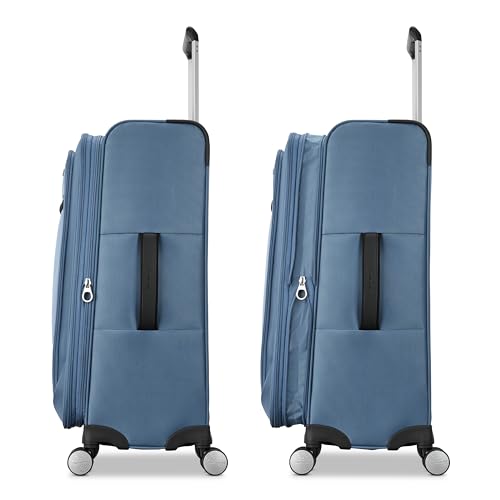 Samsonite Carry-On Soft-Sided Expandable 21-Inch Element Suitcase: Airline Approved for Most Major Airlines, Durable, 360° Spinner Wheels, Adjustable Handle, 2 Front & Side Pocket- CAPTAINS BLUE
