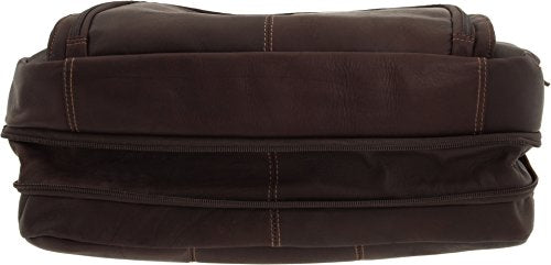 Kenneth Cole Reaction Full-Grain Colombian Leather Briefcase Expandable RFID 15.6" Laptop Computer Business Portfolio Shoulder Bag, Brown