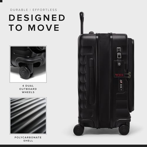 TUMI - 19 Degree Front Access Expandable Carry On - 4-Wheeled Hard Shell Suitcase - Travel Accessories - Black Texture