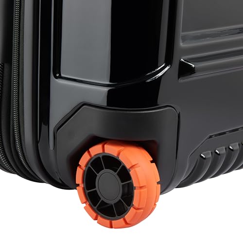 Jeep JH003B Hardside Expandable Luggage with Two Wheels, Black, Carry-On 21 Inch