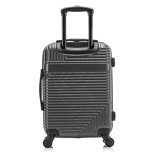 InUSA RESILIENCE Luggage with Spinner Wheels | Durable Lightweight Hardshell Spacious Travel Bag with Handle and Trolley | 20-Inch Carry On Small Luggage | Charcoal