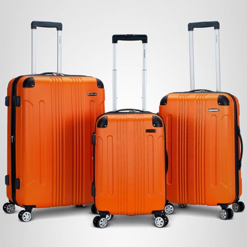 Rockland London Hardside Spinner Wheel Luggage, Carry-On 20", Orange