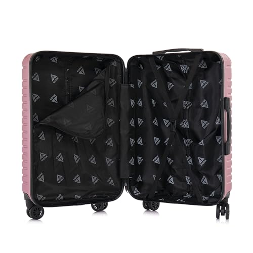 InUSA DEEP Luggage with GEL Handle | Spacious Traveling Suitcases, Travel Suitcase with Dual Spinner Wheels and Studs | 20 Inch Carry On Hardside Luggage | Rose Gold